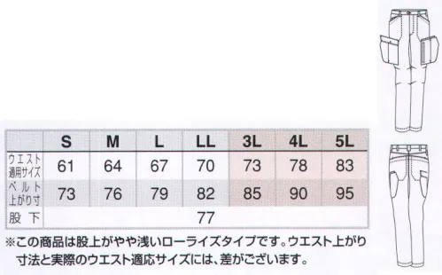 アイトス AZ-60926 レディースカーゴパンツ(ノータック) 背中にニット素材を使用、超ストレッチ素材で動きやすい。ハイブリッドアイテム登場！AZITOデニム調素材が映えるニューワークスタイル。東レの「BAKELATTE」バケラテ生地を使用。ポリエステル糸の特殊な配列や染色により合成繊維でありながらデニム調を表現。緯糸にストレッチ糸(Light FIX)を使用することで高いストレッチ性を表現。 サイズ／スペック