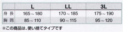 アイトス AZ-861432 使い捨て防護服（FGプロA09） ※この商品は、使い捨てタイプです。※この商品はご注文後のキャンセル、返品及び交換は出来ませんのでご注意下さい。※なお、この商品のお支払方法は、先振込(代金引換以外)にて承り、ご入金確認後の手配となります。 サイズ／スペック