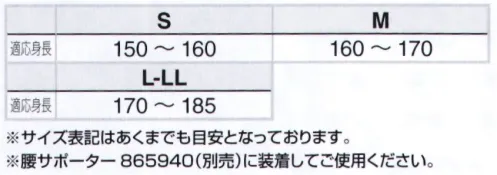 アイトス AZ-865941 腰アシスター 伸縮するパワーネットが腰・膝を安定させ、パワーネットが戻る力を利用して中腰からの起き上がりがラクラク！【装着方法】（1）引っかけパーツ2ヶ所を「腰サポーター（別売り）」のループ部分にしっかりと（差し込んだ時にフック部分が見えるまで）差込みます。（2）「腰サポーター」を装着しゴムベルトの中心をへそ下から指三本分ほど下の位置に合わせ背面が前面より高くなる位置に調整します。（3）いす等に座り垂れさがった膝裏バンドのマジックテープをはずし、膝の下部分に巻いて止めます。（4）背部の調整ベルトで位置の調整をします。ベルトを引っ張ると引っ張った状態になるので太ももにフィットするまで調整します。※サイズ表記はあくまでも目安となっております。※腰サポーター（AZ-865940）別売りに装着してご使用ください。※この商品はご注文後のキャンセル、返品及び交換は出来ませんのでご注意下さい。※なお、この商品のお支払方法は、先振込(代金引換以外)にて承り、ご入金確認後の手配となります。 サイズ／スペック