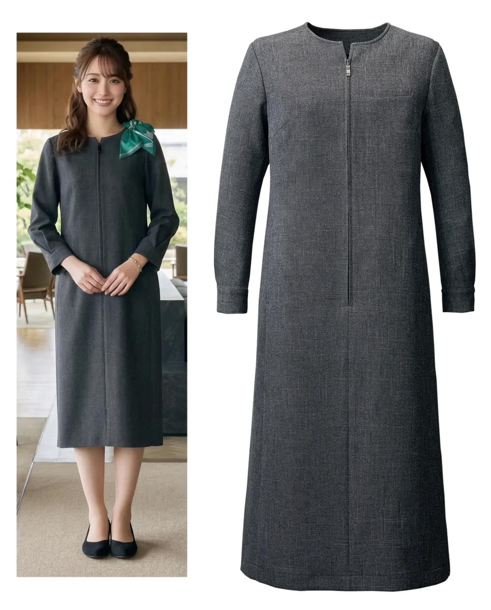 美品☆ アルファピア 事務服 オフィススーツ グレー 13号 ウォッシャブル 美品☆ アルファピア 事務服 オフィススーツ グレー 13号