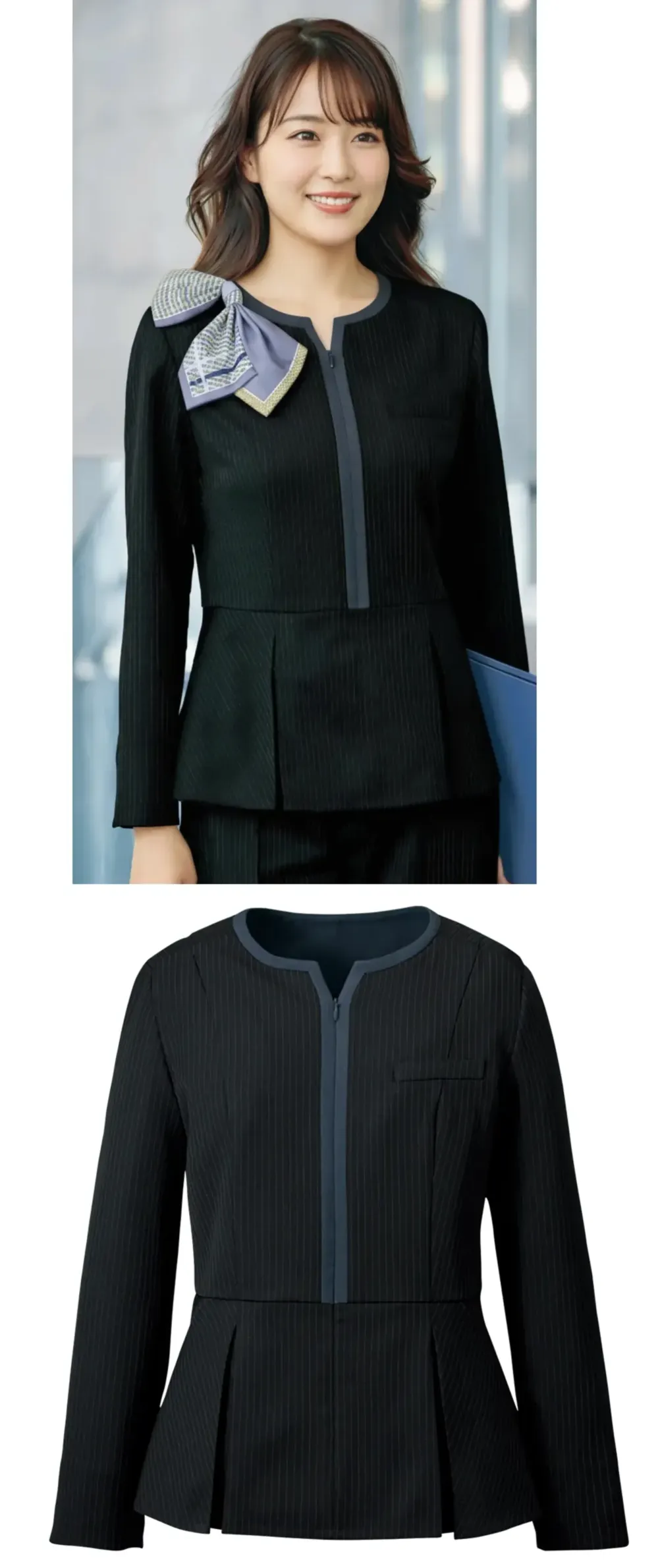 美品☆ アルファピア 事務服 オフィススーツ グレー 13号 ウォッシャブル 美品☆ アルファピア 事務服 オフィススーツ グレー 13号 ウォッシャブル