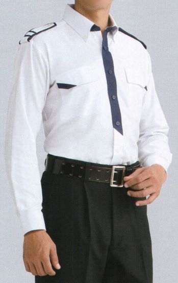 セキュリティウェア 長袖Ｙシャツ ザ・ジャケット KB1840 長袖シャツ（ボタンダウン）（肩章付） 作業服JP