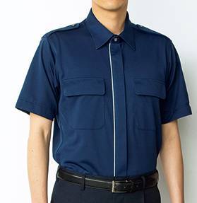 セキュリティウェア 半袖シャツ アルファピア KB1883-1 半袖シャツ（肩章付） 作業服JP