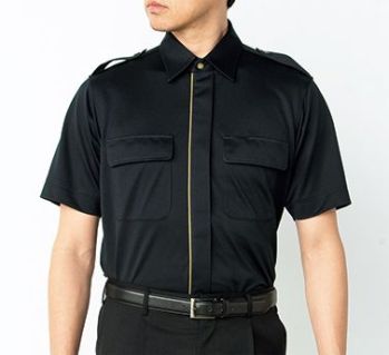 セキュリティウェア 半袖シャツ アルファピア KB1883-2 半袖シャツ（肩章付） 作業服JP