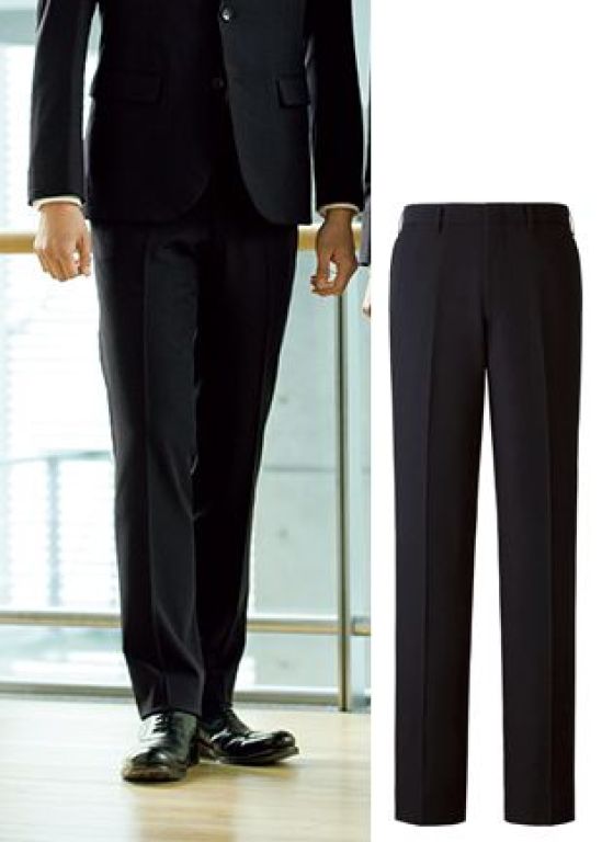 ザ・ジャケット TE5091-2 スラックス PAIR WEAR SUITS「The FELLOWS」がこだわったのは、男性・女性のペアウエアがもたらす統一感のある美しい装い。それは、お客様をお迎えする空間を温かなホスピタリティで満たし、誠意、誇り、細やかな配慮など、共通する意識を印象づける大切なツールでもあります。お客様に心からのおもてなしを・・・そんな想いを込めたペアウエアです。ハイテンションストレッチ凛と漂う品格、スッとスマートな立ち姿。タイトめでスタイリッシュなシルエットながら、アクティブに動ける快適性とリラックスした着心地を兼備。卓越した機能美のポテンシャルでお客様からの第一印象に差が出る洗練されたシリーズです。「ハイテンション・シャドーストライプ」全方向のストレッチであらゆる動きにフィット。適度なハリとコシが立体的なフィルムを実現しました。シャドーストライプでジェントルな印象に。※ウエスト88㎝までノータック、91㎝以上ワンタック