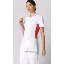 医療白衣com ナースウェア 半袖ジャケット（ブルゾン・ジャンパー） KAZEN 058-23 レディススクラブ