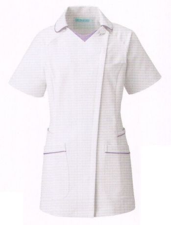 ナースウェア 半袖ジャケット（ブルゾン・ジャンパー） KAZEN 074-24 レディススクラブ 医療白衣com