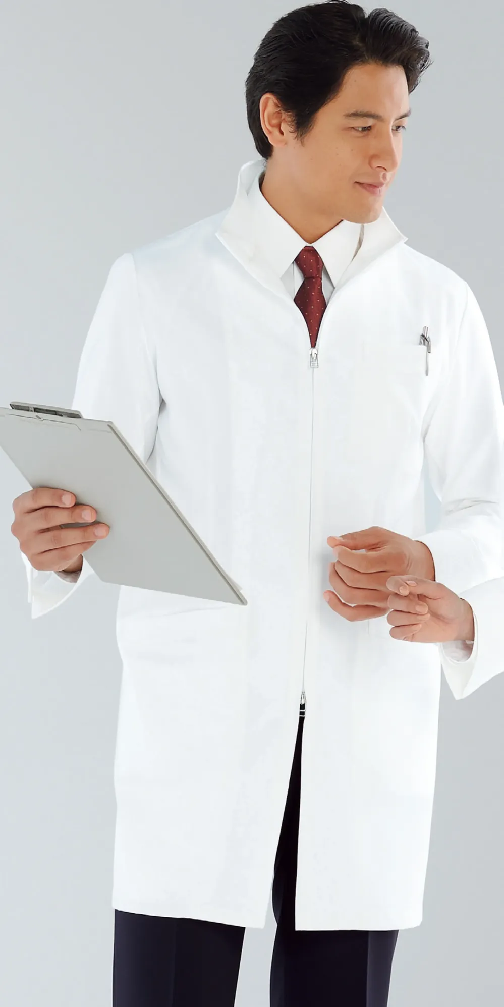 メンズハーフコート KAZEN 113-90 白衣・診察衣・ナース服・介護服の専門店