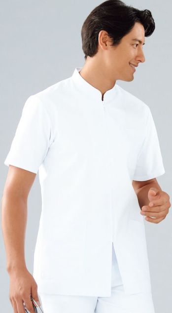 エステ 半袖白衣 KAZEN 327-70 メンズ調理衣 サービスユニフォームCOM