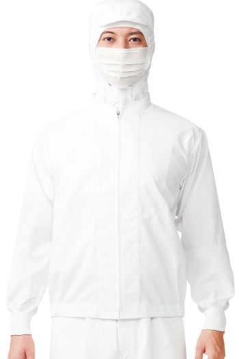 食品工場用 長袖白衣 KAZEN 403-20 ジャンパー（男女兼用）ブルゾンタイプ 食品白衣jp