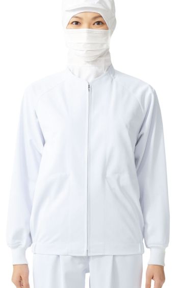 食品工場用 長袖白衣 KAZEN 405-60 ジャンパー（男女兼用）ブルゾンタイプ 食品白衣jp
