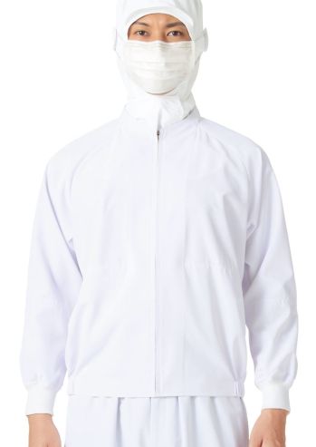 食品工場用 長袖白衣 KAZEN 406-70 ジャンパー（男女兼用） 食品白衣jp