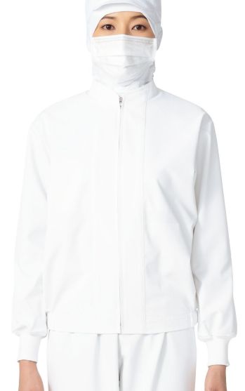 食品工場用 長袖白衣 KAZEN 408-40 ジャンパー（男女兼用） 食品白衣jp