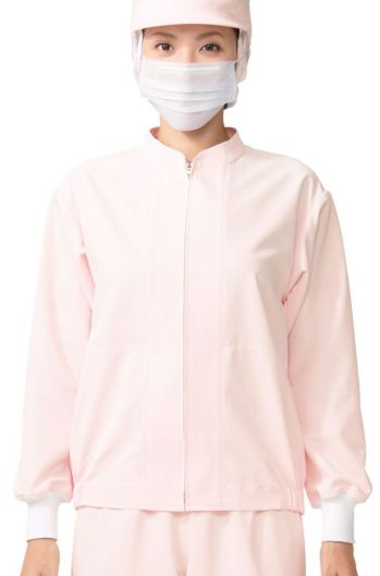 食品工場用 長袖白衣 KAZEN 408-43 ジャンパー（男女兼用） 食品白衣jp
