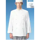 食品白衣jp 厨房・調理・売店用白衣 長袖コックコート KAZEN 411-40A 長袖コックコート
