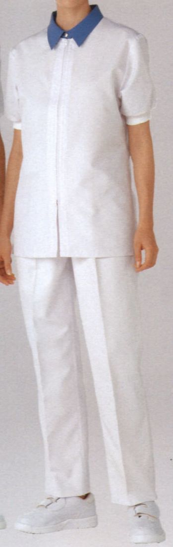 食品工場用 半袖ジャケット（ブルゾン・ジャンパー） KAZEN 426-91 レディスジャンパー（半袖） 食品白衣jp