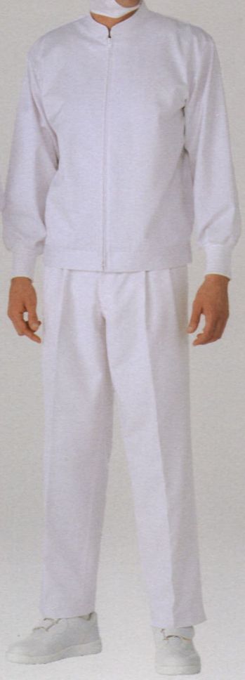 食品工場用 長袖ジャケット（ブルゾン・ジャンパー） KAZEN 442-70 メンズジャンパー（長袖） 食品白衣jp