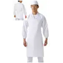 食品白衣jp 厨房・調理・売店用白衣 エプロン KAZEN 486-51 胸当てエプロンタスキ式（2枚入）