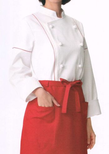 厨房・調理・売店用白衣 長袖コックコート KAZEN 603-74 コックコート 食品白衣jp