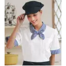 食品白衣jp 給食用 半袖コックシャツ KAZEN 630-21 レディスコックシャツ半袖
