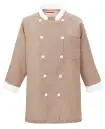 KAZEN 682-36 コックシャツ 682-36 コックシャツ爽やかなストライプと白の配色が美しい、プロフェッショナルなコックシャツです。「長短複合組織」による特殊な織物で上品な光沢感を持ちながら、凹凸状の組織により肌離れに優れ、長時間の調理作業でも快適な着心地を実現しました。機能性にも優れ、調理現場での衛生管理をサポートする工夫が随所に施されています。特徴・爽やかなストライプと白の配色デザインで清潔感を演出・「長短複合組織」による特殊な織物で上品な光沢感を実現・凹凸状の組織により肌離れに優れ、蒸れにくい快適な着心地・内側にアメリカンスナップ付きで着脱がスムーズ・内側に体毛防止加工袖を採用し、異物混入防止をしっかりサポート・裾にスリット入りで動きやすさを確保