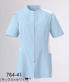 介護衣 半袖ジャケット（ブルゾン・ジャンパー） KAZEN 764-41 レディースジャケット半袖 医療白衣com