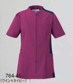 介護衣 半袖ジャケット（ブルゾン・ジャンパー） KAZEN 764-45 レディースジャケット半袖 医療白衣com