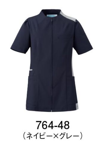 介護衣 半袖ジャケット（ブルゾン・ジャンパー） KAZEN 764-48 レディースジャケット半袖 医療白衣com