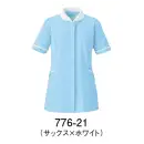 医療白衣com 介護衣 半袖ジャケット（ブルゾン・ジャンパー） KAZEN 776-21 レディースジャケット半袖
