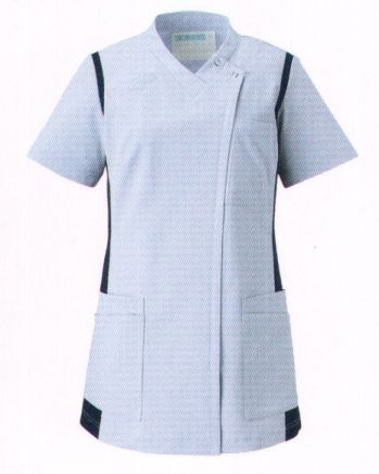 ドクターウェア 半袖ジャケット（ブルゾン・ジャンパー） KAZEN 972-41 レディススクラブ（前開き） 医療白衣com