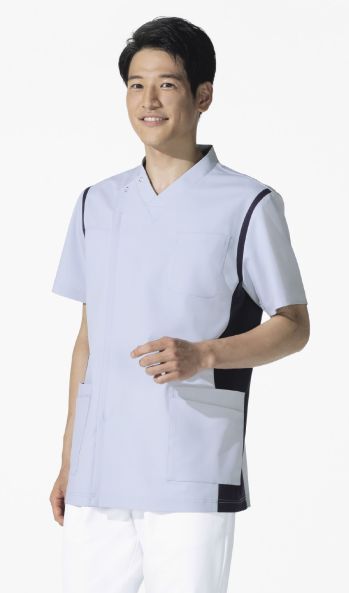 手術衣 半袖ジャケット（ブルゾン・ジャンパー） KAZEN 974-41 メンズスクラブ 医療白衣com