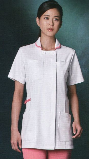 ドクターウェア 半袖ジャケット（ブルゾン・ジャンパー） KAZEN 980-13 レディスジャケット半袖 医療白衣com