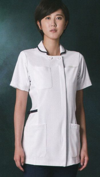ドクターウェア 半袖ジャケット（ブルゾン・ジャンパー） KAZEN 980-18 レディスジャケット半袖 医療白衣com