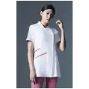 医療白衣com 手術衣 半袖ジャケット（ブルゾン・ジャンパー） KAZEN 985-13 レディスチュニックジャケット半袖