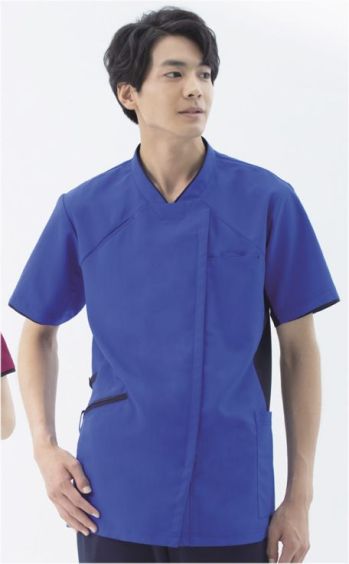 ドクターウェア 半袖ジャケット（ブルゾン・ジャンパー） KAZEN 987-28 スクラブジャケット半袖（男女兼用） 医療白衣com