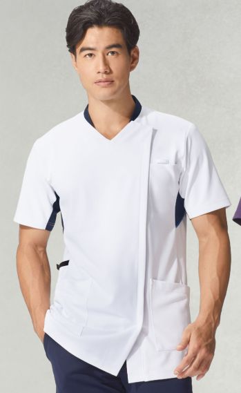 ドクターウェア 半袖ジャケット（ブルゾン・ジャンパー） KAZEN 988-18 スクラブジャケット半袖（男女兼用） 医療白衣com