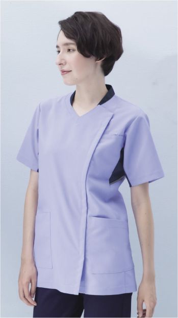 ドクターウェア 半袖ジャケット（ブルゾン・ジャンパー） KAZEN 988-27 スクラブジャケット半袖（男女兼用） 医療白衣com