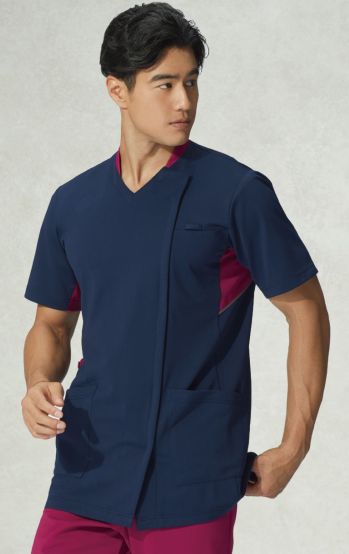 ドクターウェア 半袖ジャケット（ブルゾン・ジャンパー） KAZEN 988-48 スクラブジャケット半袖（男女兼用） 医療白衣com