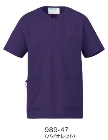 ドクターウェア 半袖ジャケット（ブルゾン・ジャンパー） KAZEN 989-47 スクラブ（男女兼用） 医療白衣com