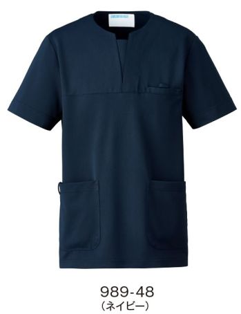 ドクターウェア 半袖ジャケット（ブルゾン・ジャンパー） KAZEN 989-48 スクラブ（男女兼用） 医療白衣com