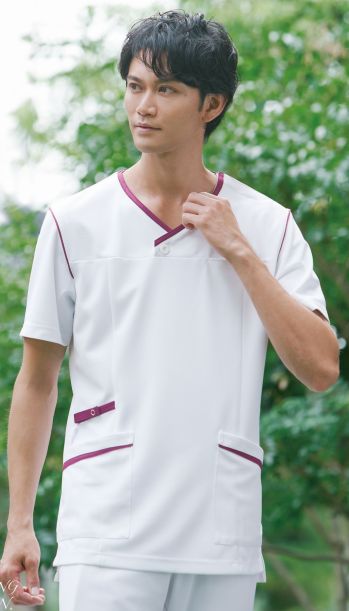 ドクターウェア 半袖ジャケット（ブルゾン・ジャンパー） KAZEN 991-15 メンズスクラブ 医療白衣com