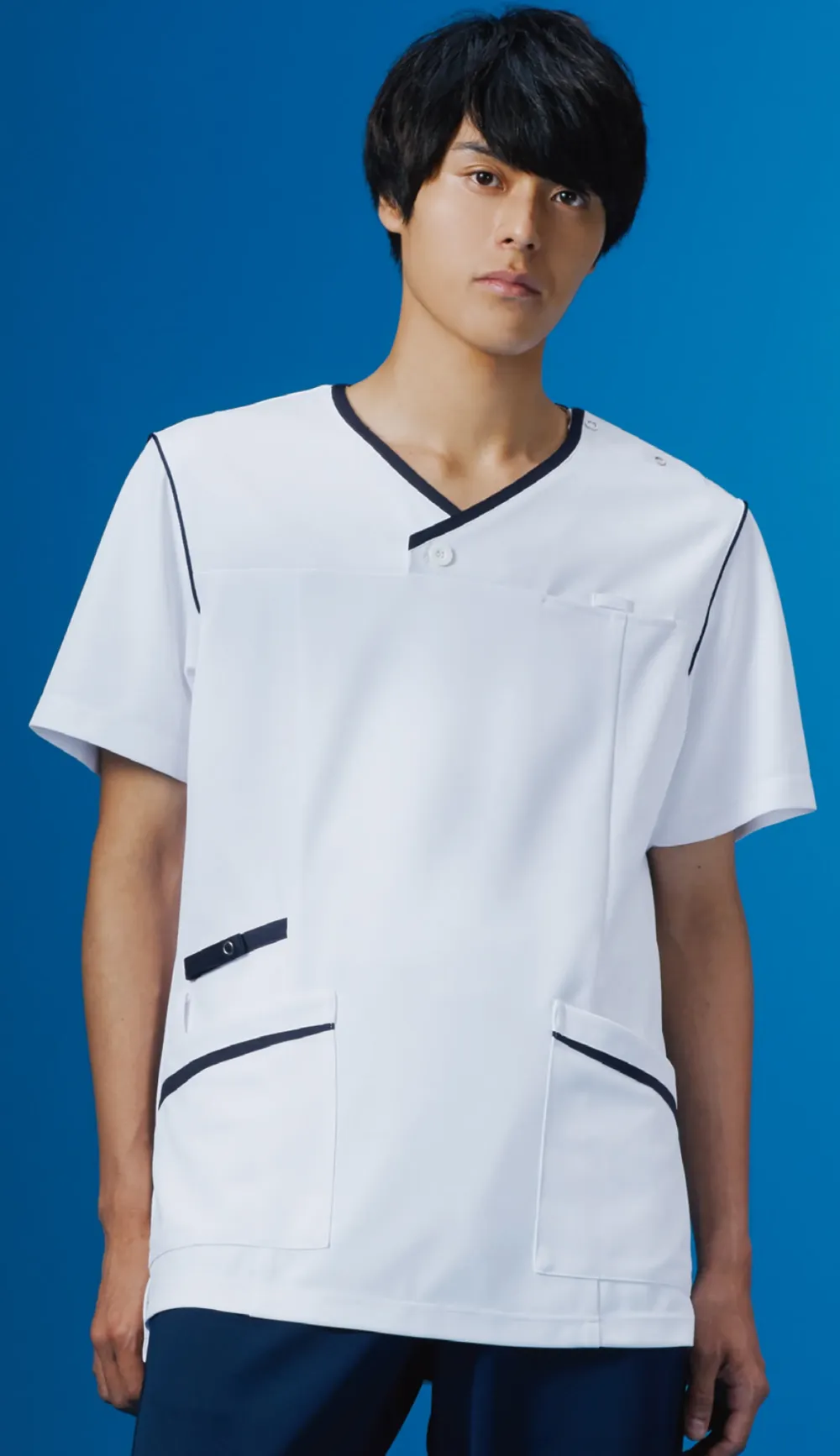 ゼンエイページ メンズスクラブ KAZEN 991-18 白衣・診察衣・ナース服・介護服の