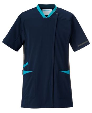 ドクターウェア 半袖ジャケット（ブルゾン・ジャンパー） KAZEN 998-49 スクラブジャケット 半袖（男女兼用） 医療白衣com