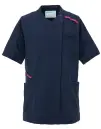 KAZEN 999-43 スクラブジャケット 半袖（男女兼用） 999-43 スクラブジャケット半袖（男女兼用）革新的な「動体裁断®」技術を採用したリアンの高機能スクラブジャケットです。4D動体裁断により、筋肉や関節の動きを妨げない究極の動作性を実現。脇部分のメッシュ素材で高い通気性と軽量化を両立し、長時間の医療現場でもワンランク上の快適さを提供します。特徴・人体、皮膚解剖分析と衣服理論の相乗化による「動体裁断®」システムで極限の動きやすさを実現・サイドジップ仕様で着脱がスムーズ・かがんでも中が見えにくい開きが浅めのV襟設計・左肩と襟後ろにストラップ用ループ付きで便利・右腰のループで時計等頻繁に使用する小物の取り付けが可能・脇部分にメッシュ素材を使用し、高通気性と軽量化を実現・左胸に携帯・スマートフォン対応ポケットと名札ループ付・左腰ポケットには内ポケット付で小物の整理が便利・右腰上部にループ付箱ポケットで機能性をさらに向上・比翼ファスナー仕様ですっきりとした外観・立ち襟設計でループ未使用時も首への当たりが少ない