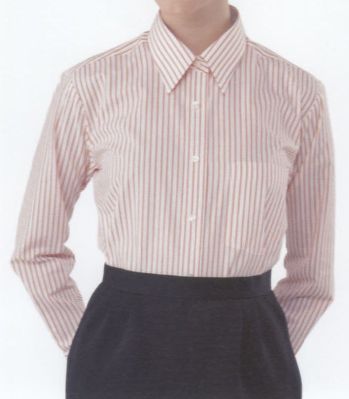 KAZEN AP1034 半袖女子シャツ ※画像は長袖ですが、この商品は半袖になります。
