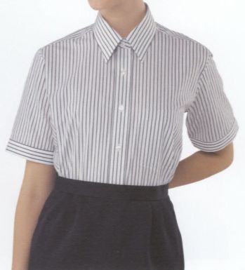 KAZEN AP1252 長袖女子シャツ ※画像は半袖ですが、この商品は長袖になります。