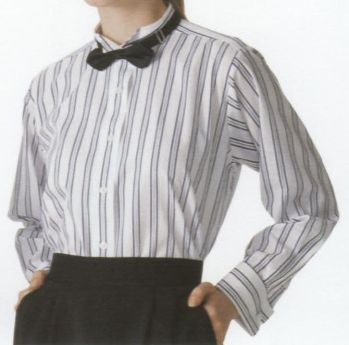 KAZEN AP1501 長袖女子ウイングカラーシャツ 