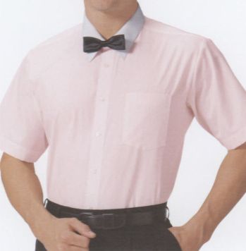 カジュアル 半袖シャツ KAZEN AP3207 半袖男子クレリックシャツ サービスユニフォームCOM