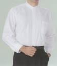 KAZEN AP3248 長袖男子スタンドカラーピンタックシャツ 