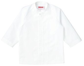 給食用 七分袖コックシャツ KAZEN APK205-10 シャツコート七分袖 食品白衣jp